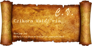 Czikora Valéria névjegykártya