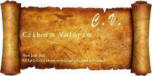 Czikora Valéria névjegykártya